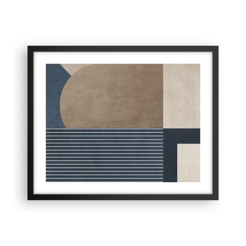 Poster in cornice nera - Composizione di semplicità e rotondità - 50x40 cm