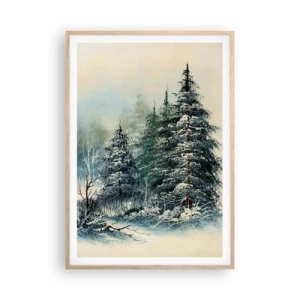 Poster in cornice rovere chiaro - Pronti al Natale - 70x100 cm