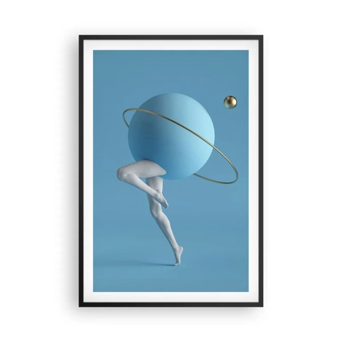 Poster in cornice nera - E i pianeti folleggiano - 61x91 cm
