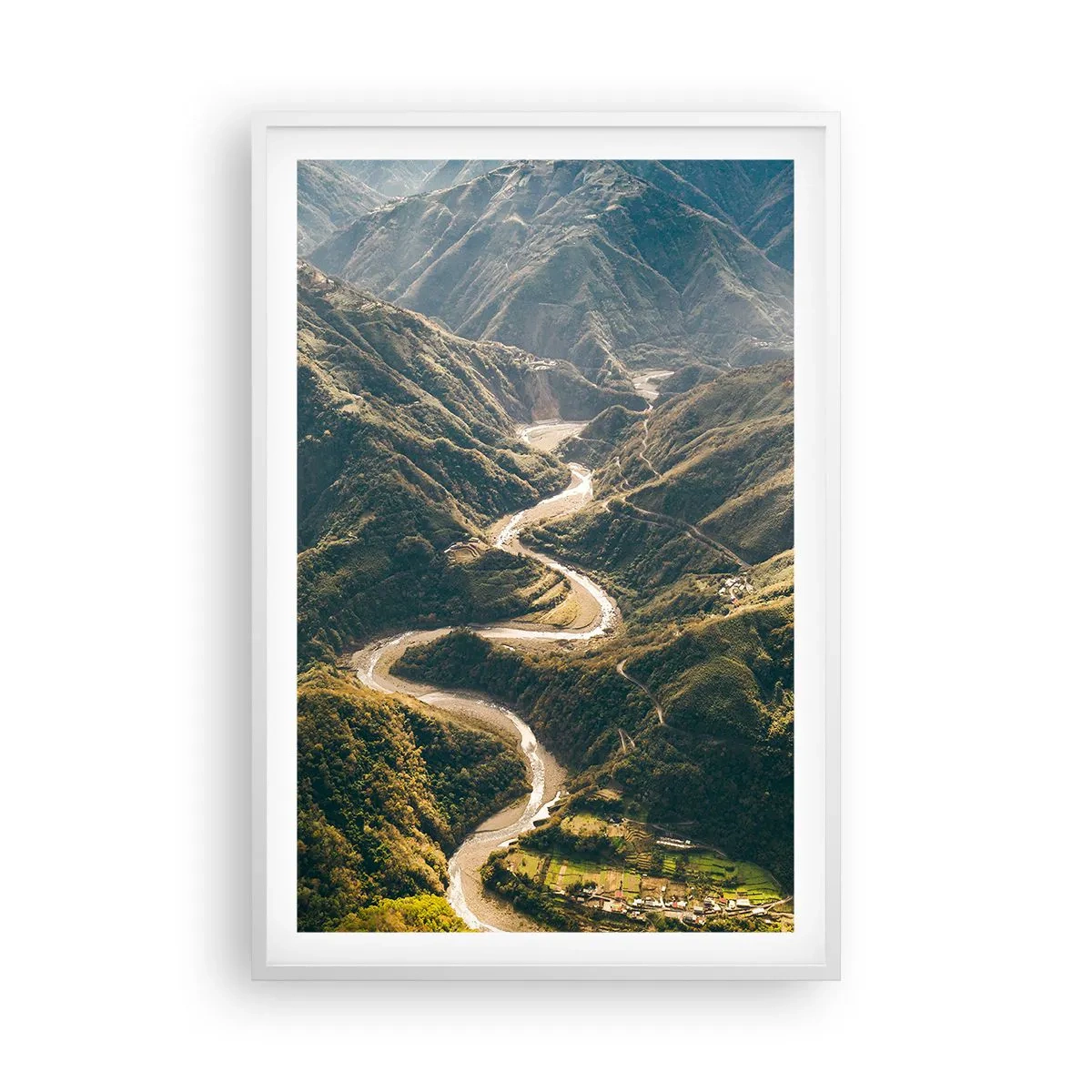 Poster in cornice bianca - Direttamente dal cuore dei monti - 61x91 cm