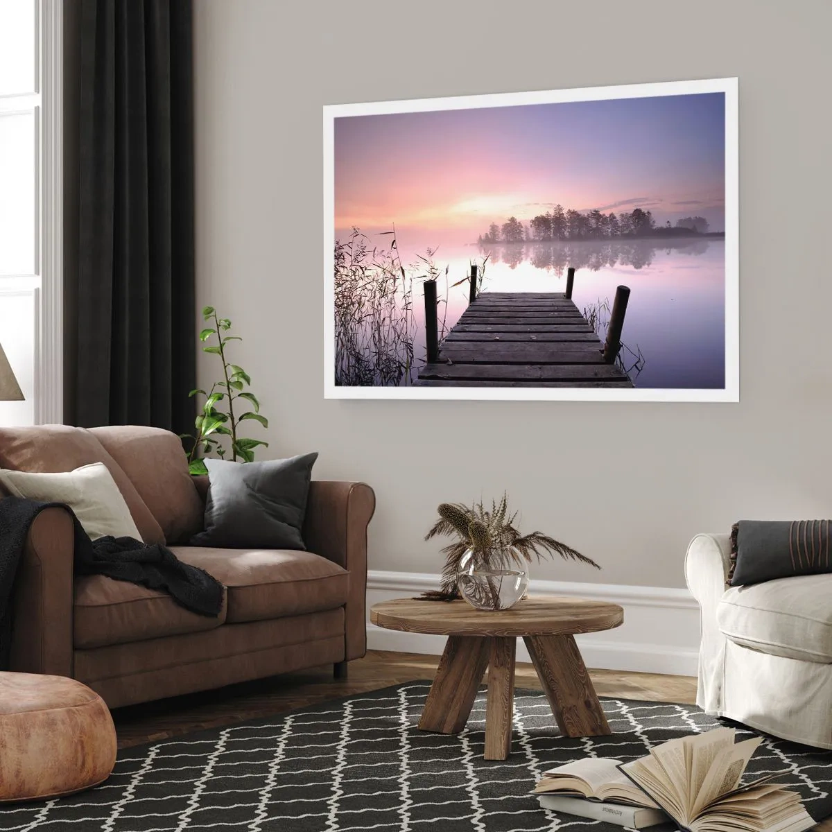 Poster - Nebbia color lilla - 70x50 cm