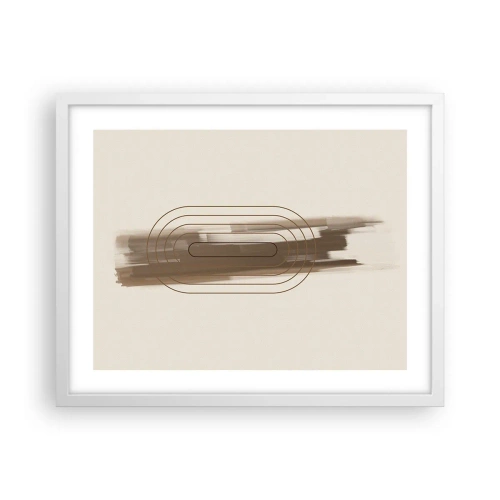 Poster in cornice bianca - Un soffio di grigio - 50x40 cm