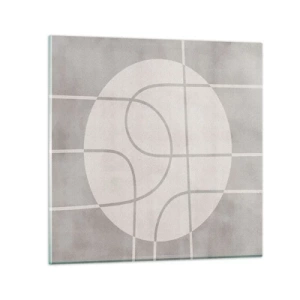 Quadro su vetro - Tondo e dritto - 70x70 cm