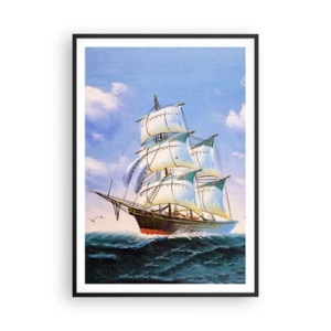 Poster in cornice nera - Con orgoglio nel vento - 70x100 cm
