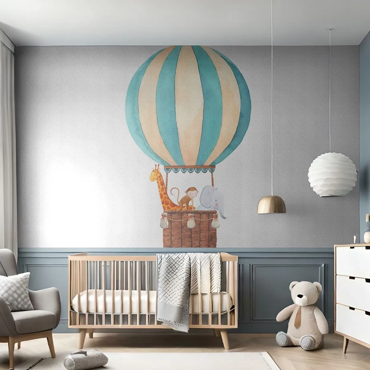 Fotomurali Autoadesivo Deluxe Sticker - Una gita fantastica - Palloncino, Per bambini, Vintage ▾ - 250x175 cm