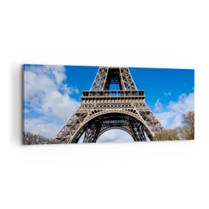 Quadro su tela - Stampe su Tela - Tutta Parigi ai suoi piedi - 100x40 cm