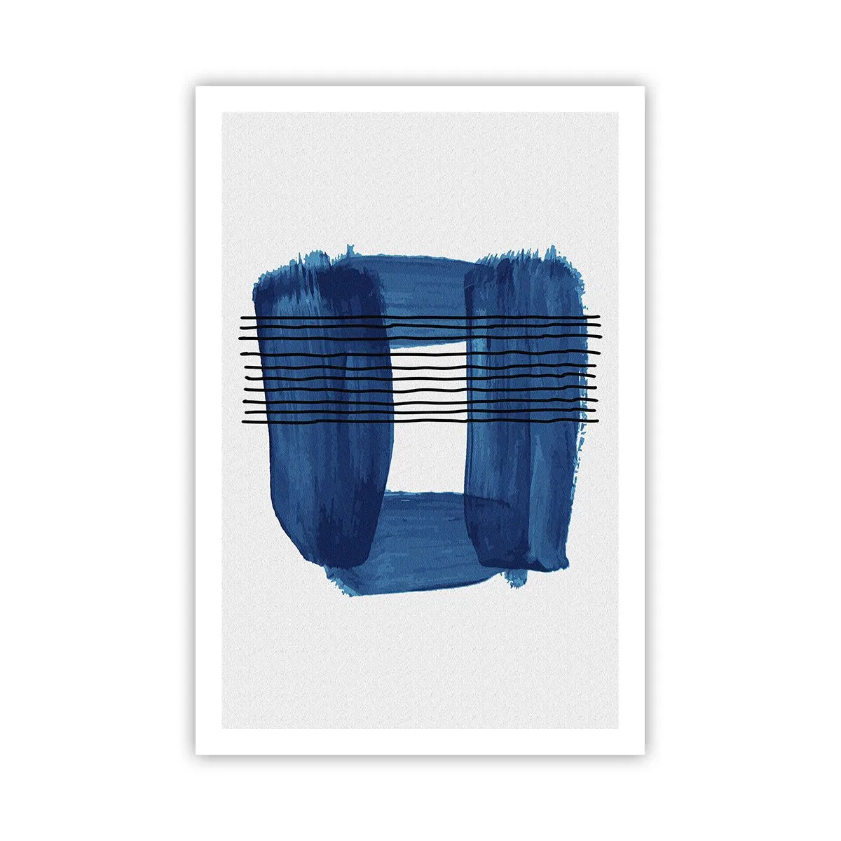 Poster - Composizione blu e nera - 61x91 cm