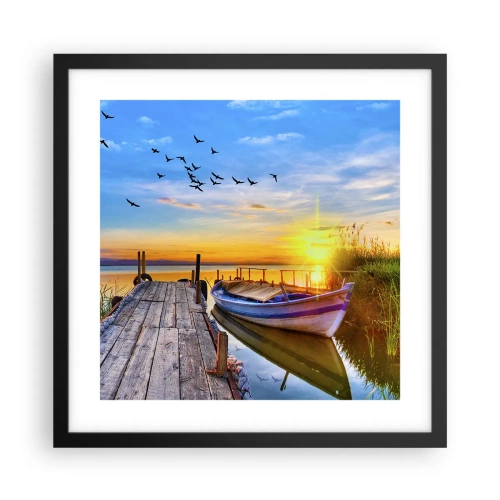 Poster in cornice nera - A domani - 40x40 cm