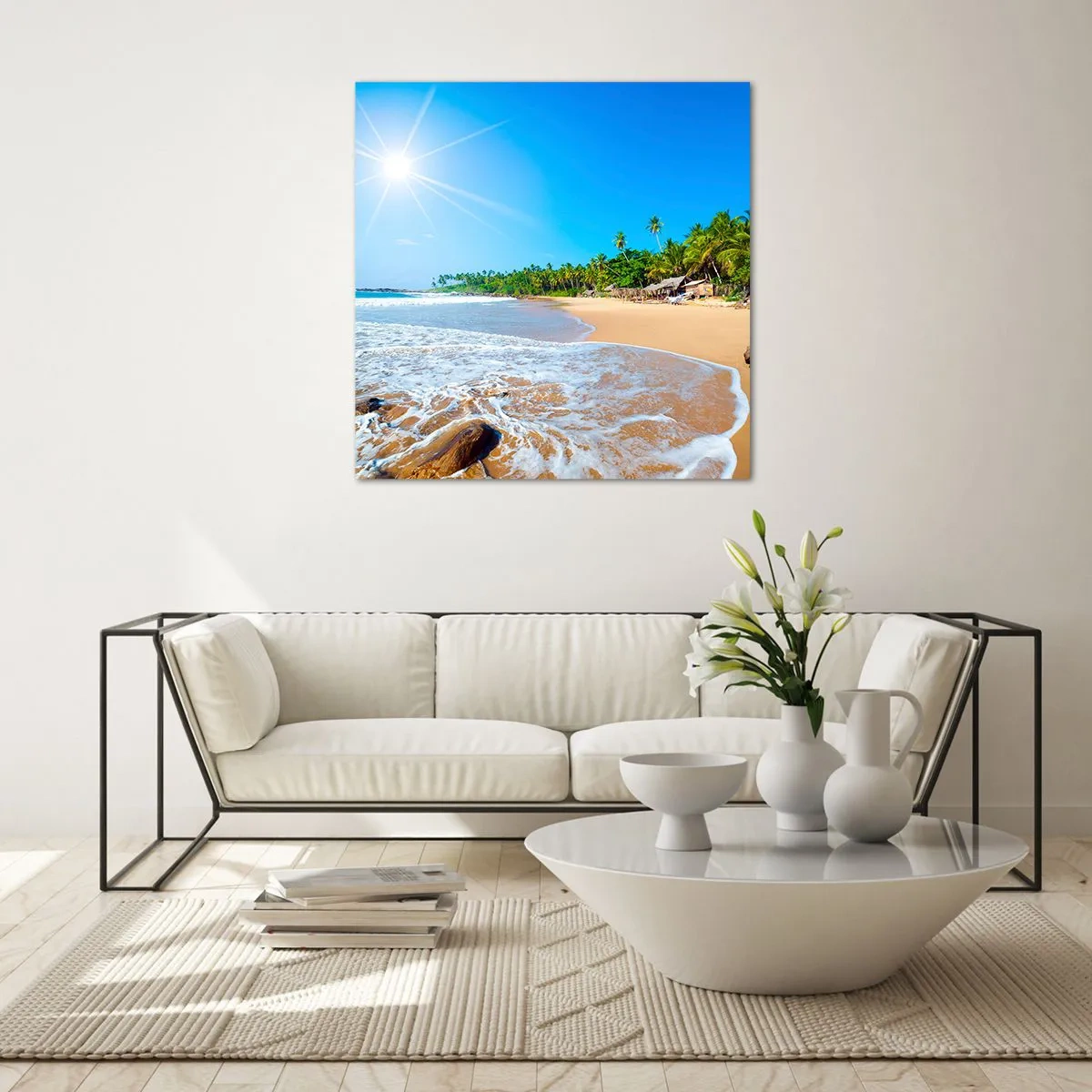 Quadro su vetro - Un luogo esotico per te - 60x60 cm