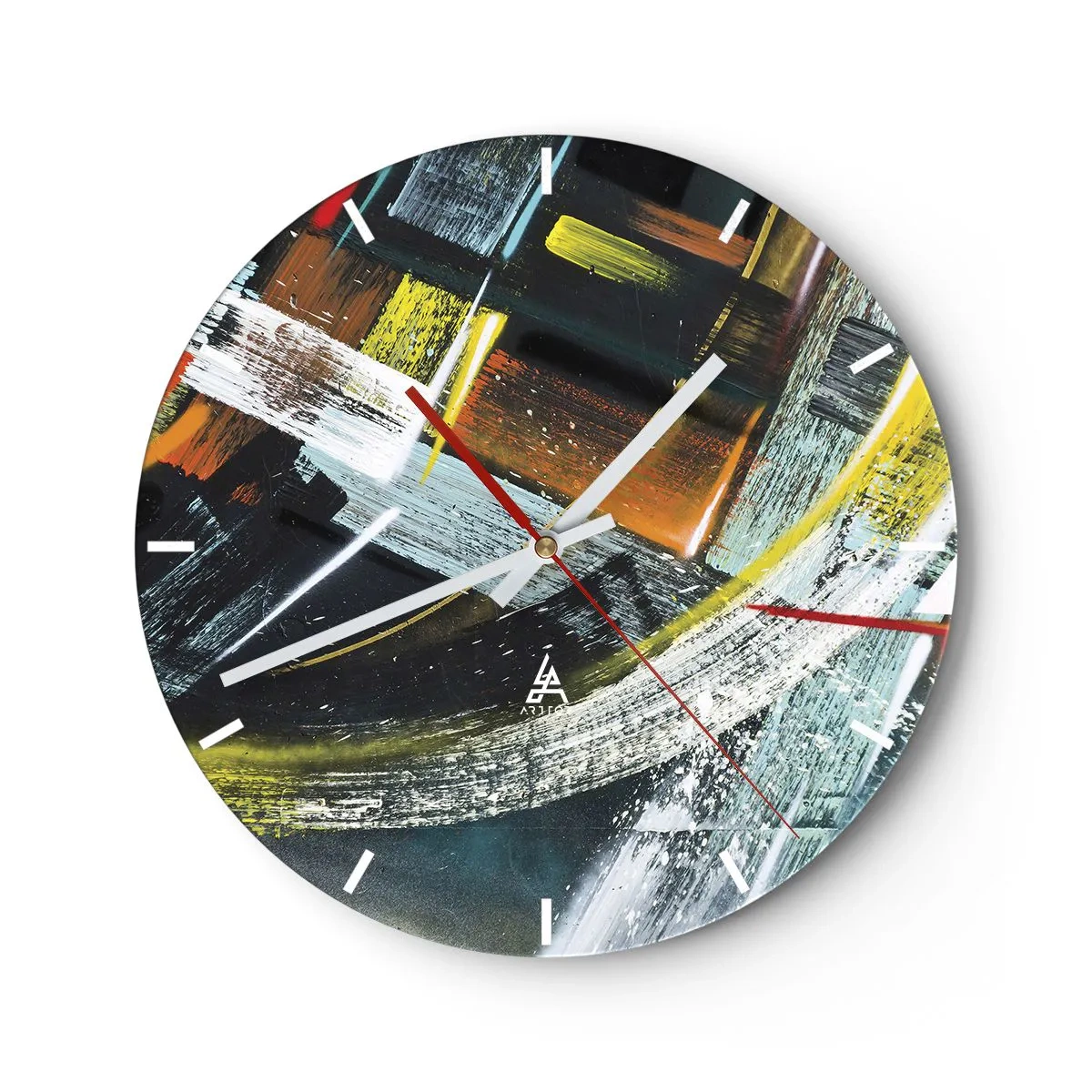 Orologio da parete - Orologio in Vetro - L'energia del movimento - 40x40 cm