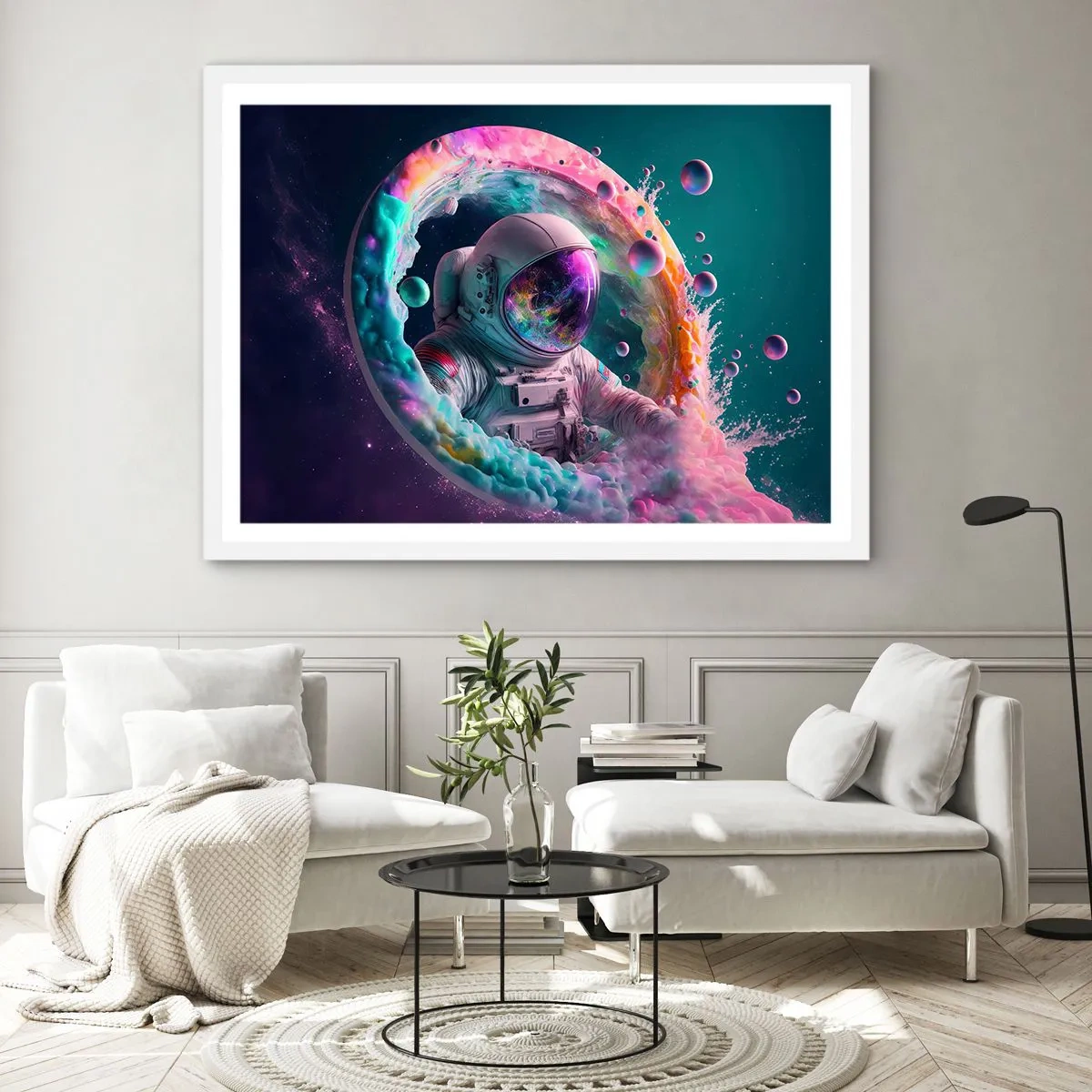 Poster in cornice bianca - Stargate - 100x70 cm