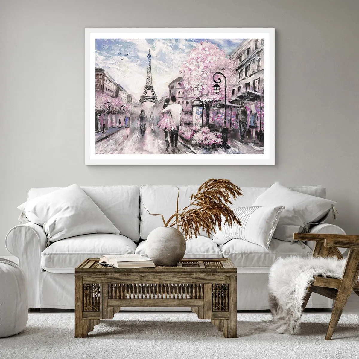 Poster in cornice bianca - Se innamorarsi, allora solo a... - 30x30 cm