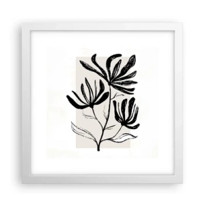 Poster in cornice bianca - Uno schizzo per l'erbario - 30x30 cm