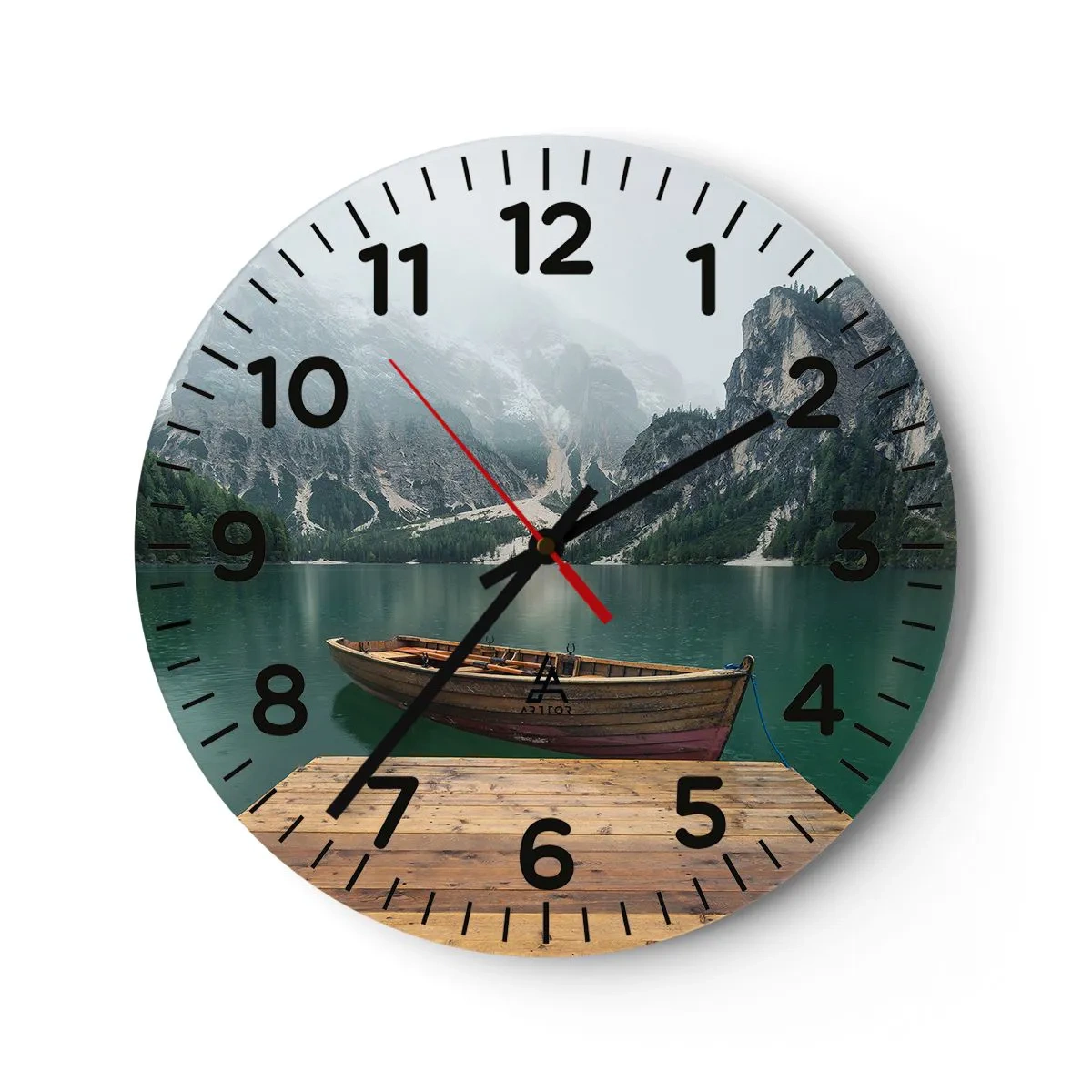 Orologio da parete - Orologio in Vetro - E attorno le fiere rocce - 40x40 cm