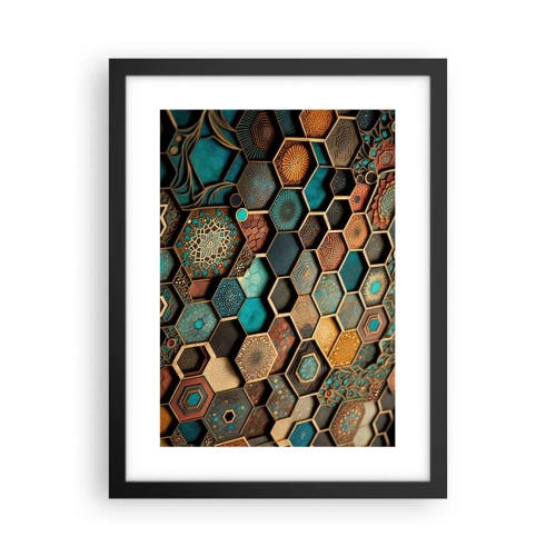 Poster in cornice nera - Decorazioni arabe: variazione - 30x40 cm