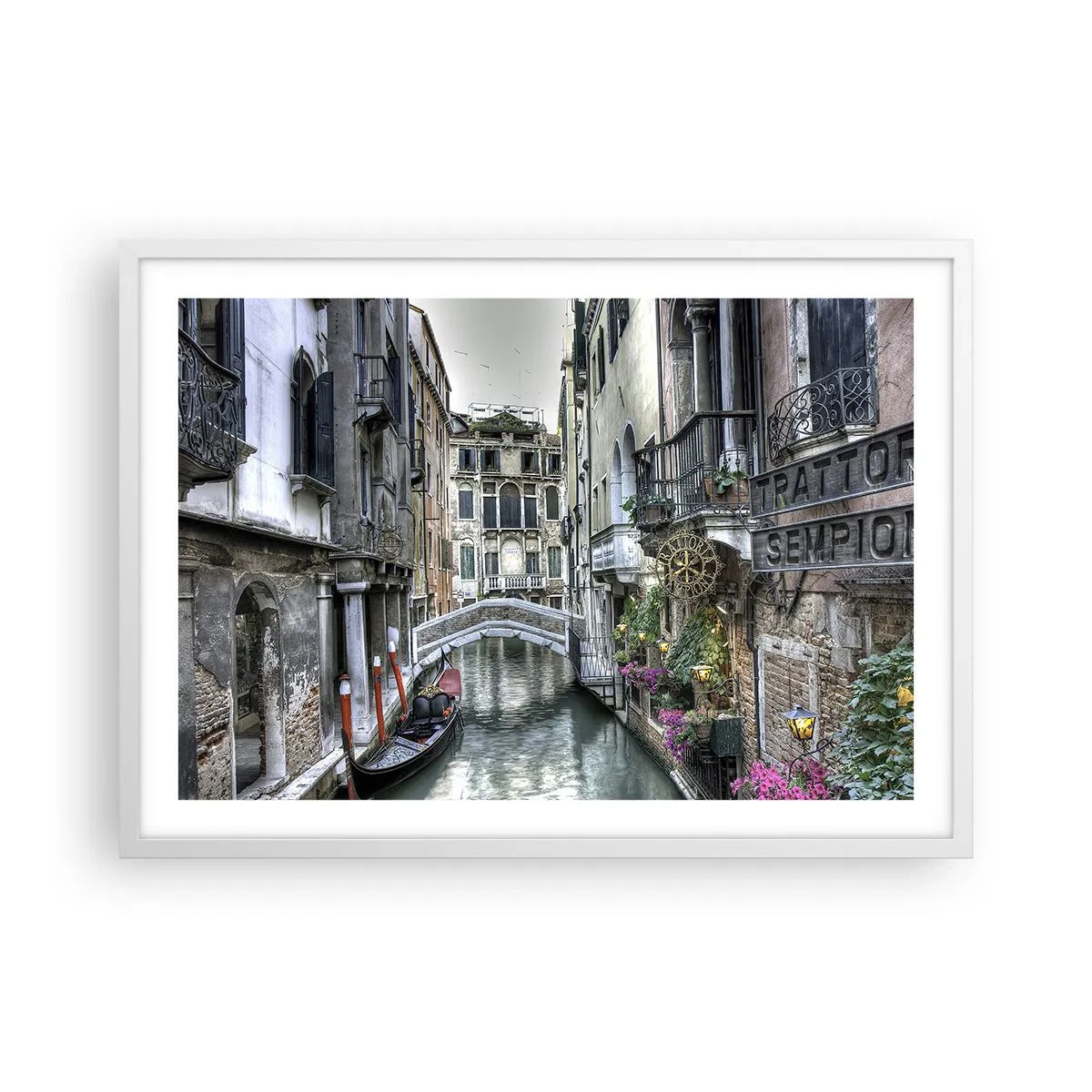 Poster in cornice bianca - Da secoli in silenziosa riflessione - 70x50 cm