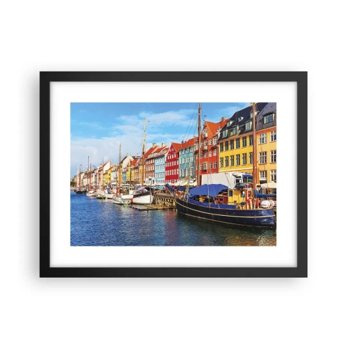 Poster in cornice nera - Riva gioiosa - 40x30 cm