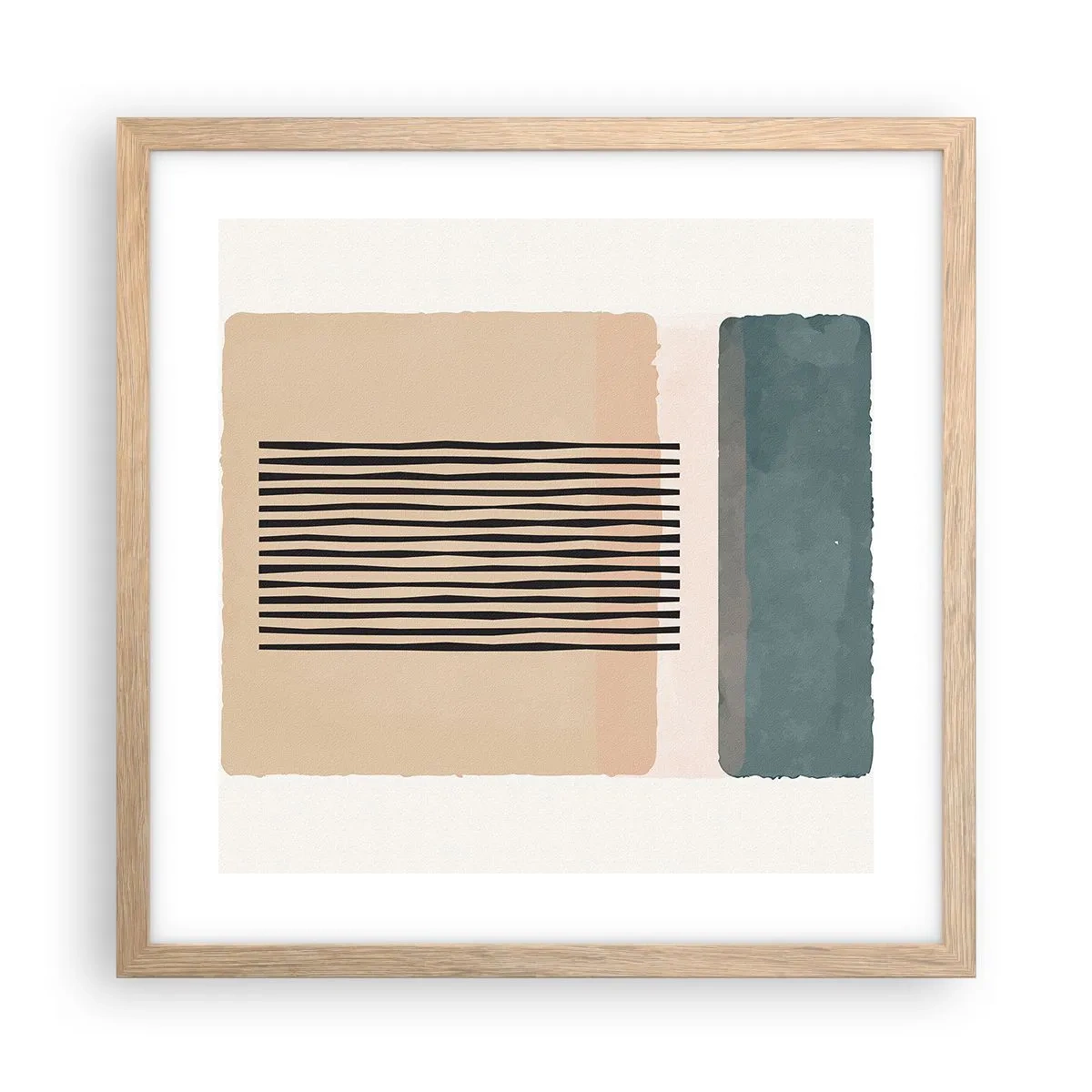 Poster in cornice rovere chiaro - Tutto a posto - 40x40 cm