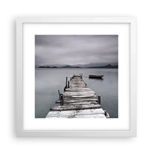 Poster in cornice bianca - Domani puoi partire - 30x30 cm