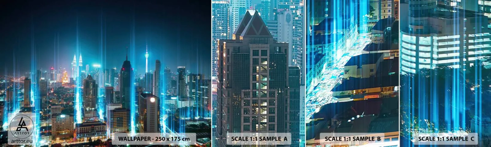 Campione Di Fotomurale Standard Eco - Da Berlino al cielo - Città, Architettura, Viaggi - 100x30 cm