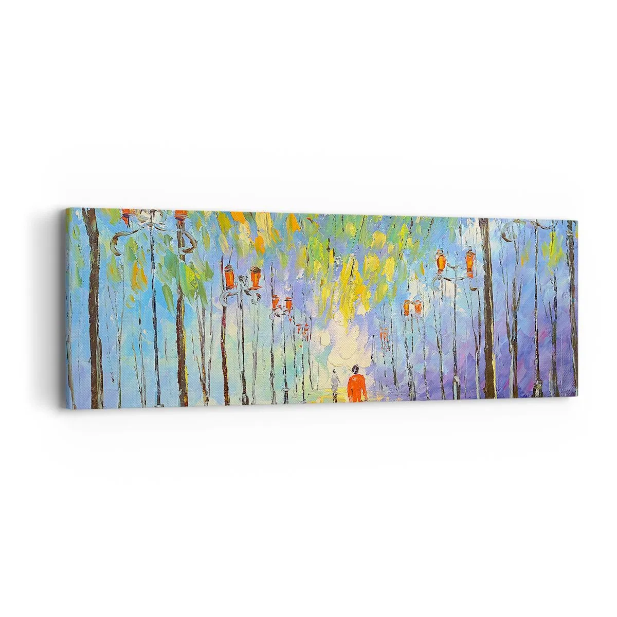 Quadro su tela - Stampe su Tela - Canzone notturna sotto la pioggia - 90x30 cm