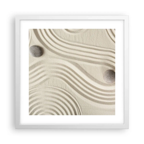 Poster in cornice bianca - Il tocco del calore - 40x40 cm