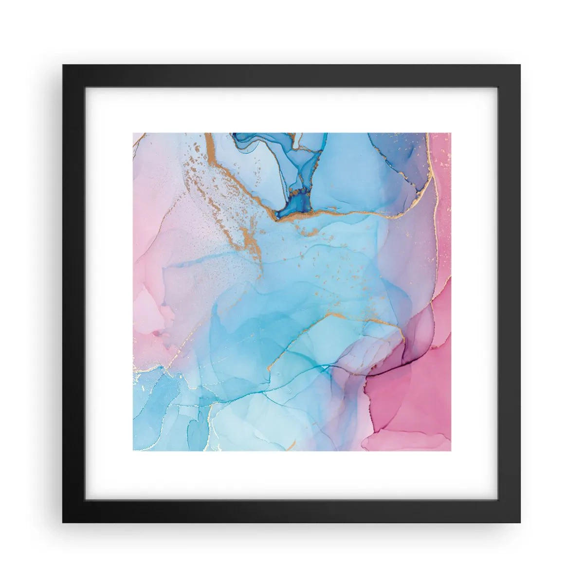 Poster in cornice nera - Incontro e compenetrazione - 30x30 cm