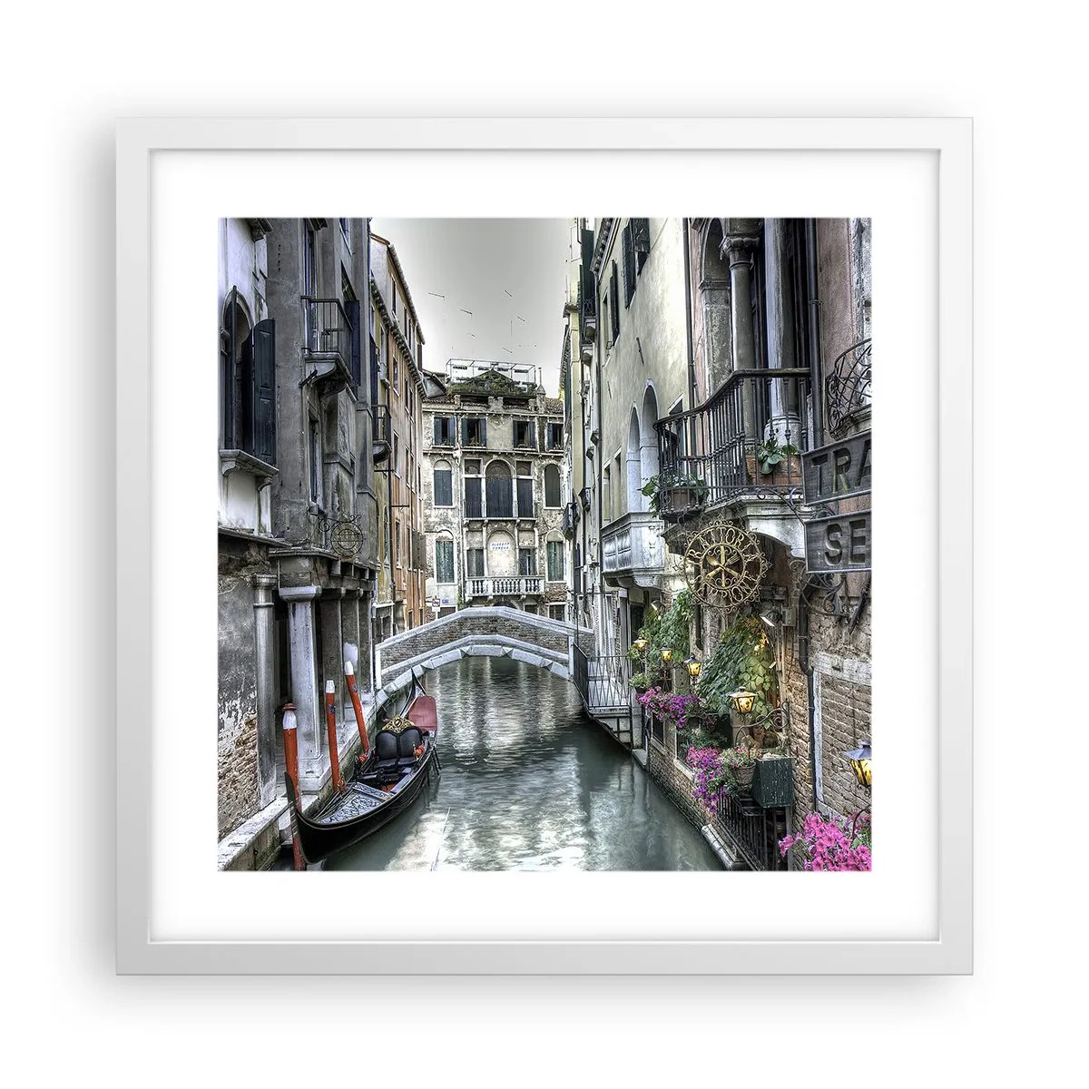 Poster in cornice bianca - Da secoli in silenziosa riflessione - 40x40 cm