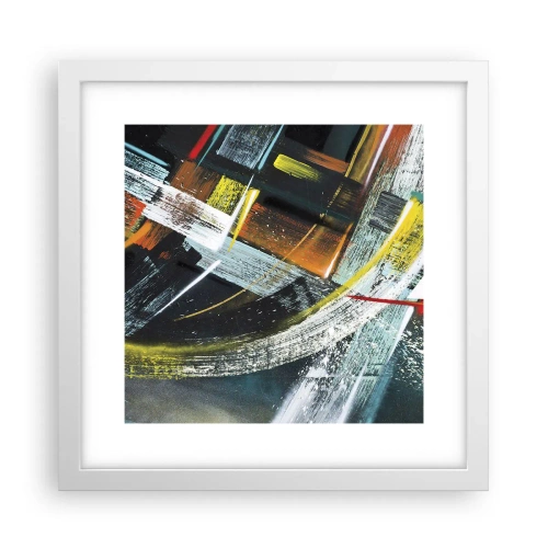 Poster in cornice bianca - L'energia del movimento - 30x30 cm