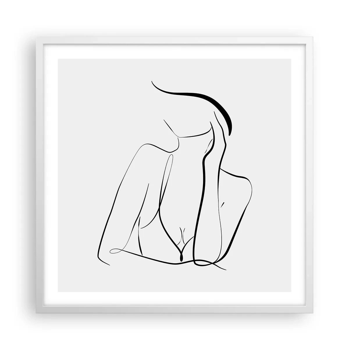 Poster in cornice bianca - Sull'onda dei sogni - 60x60 cm