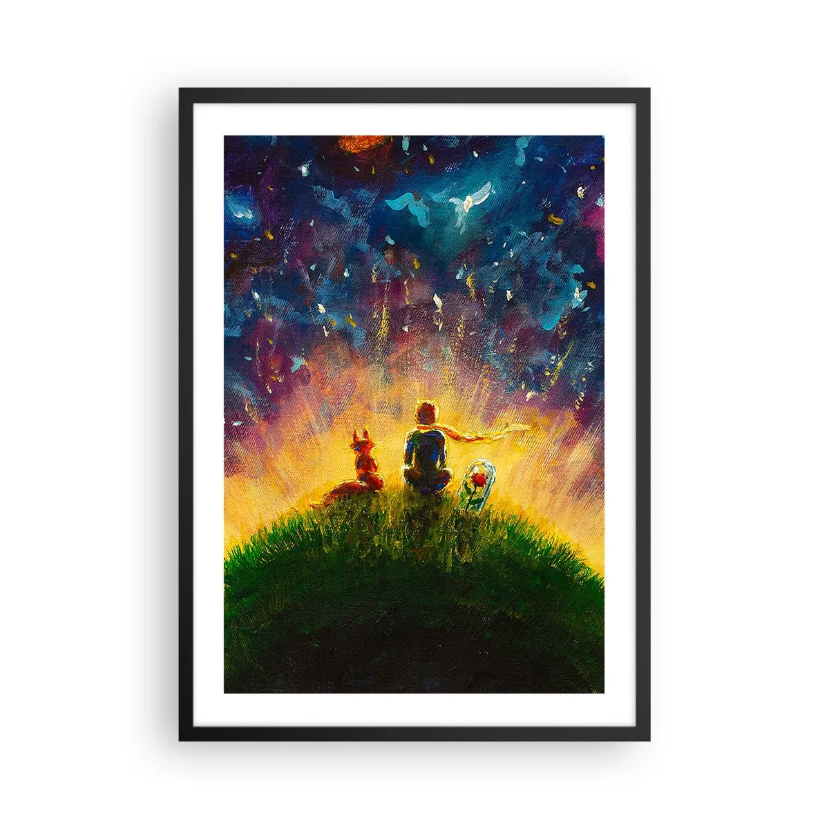Poster in cornice nera - Amore e amicizia: l'intero mondo - 50x70 cm