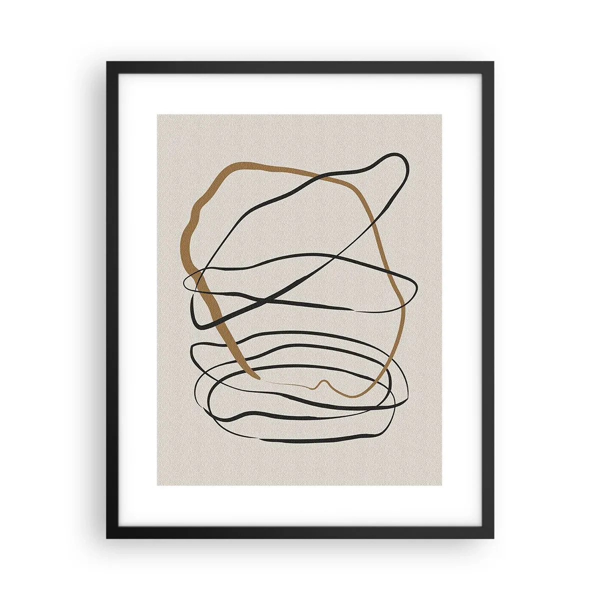 Poster in cornice nera - Composizione: danza intricata - 40x50 cm