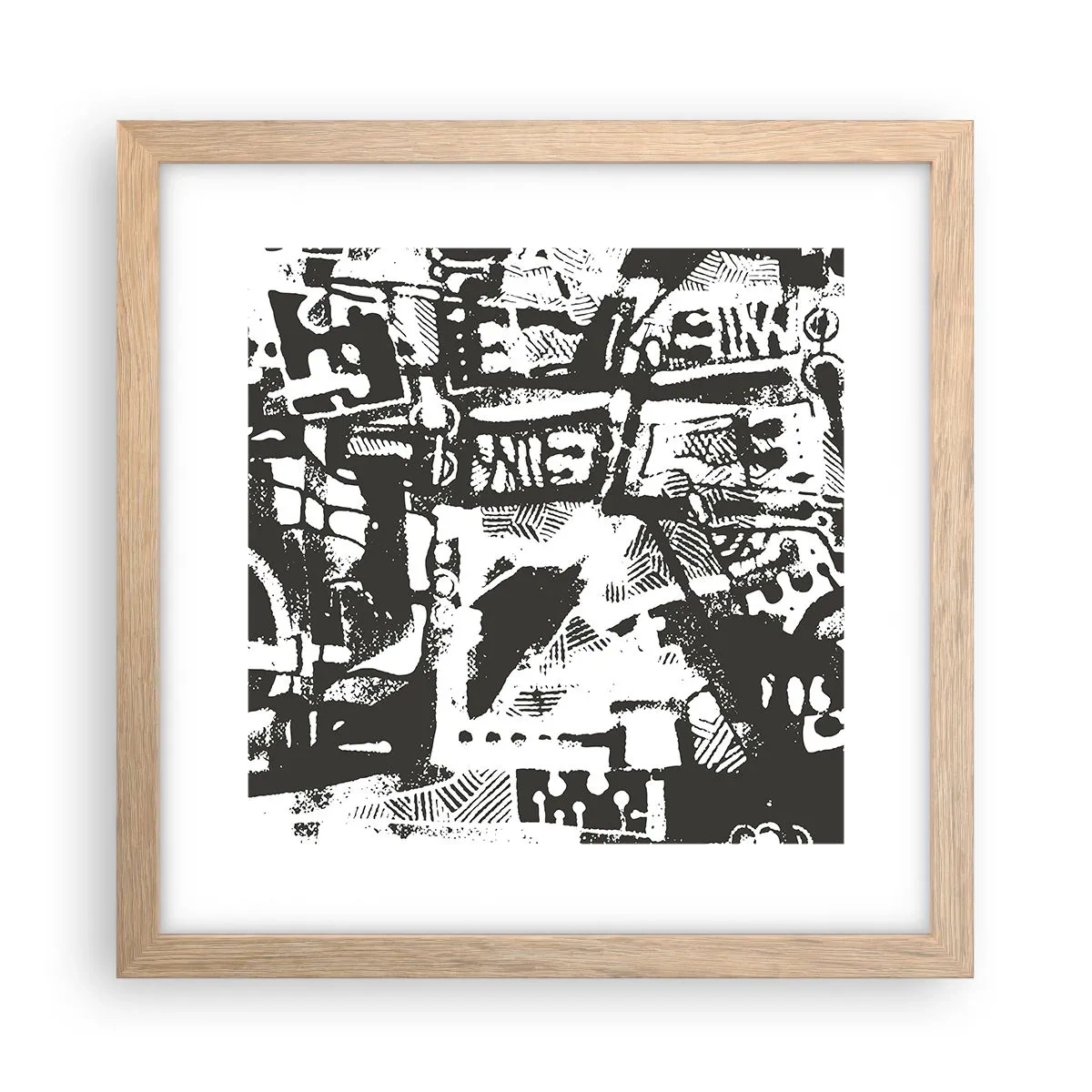 Poster in cornice rovere chiaro - Ordine o caos? - 30x30 cm