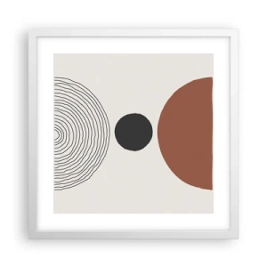 Poster in cornice bianca - Al centro dell'attenzione - 40x40 cm