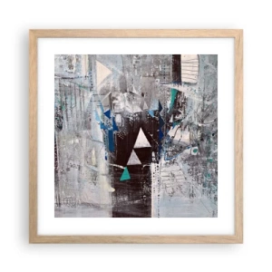 Poster in cornice rovere chiaro - L'ordine superiore dei triangoli - 40x40 cm