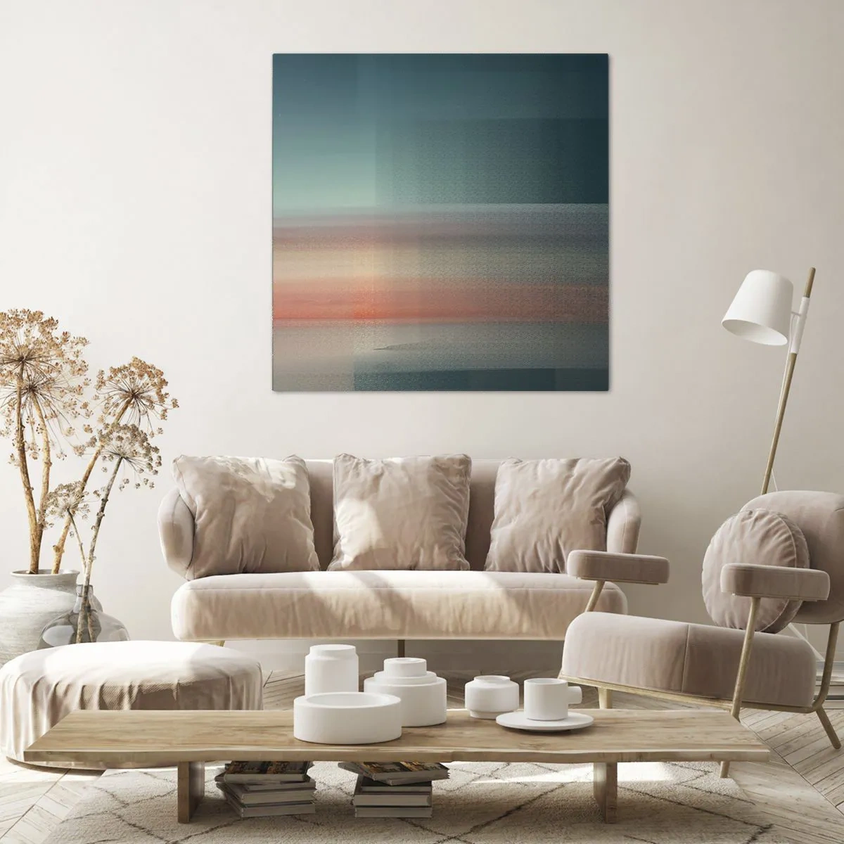 Quadro su tela - Stampe su Tela - Astrazione: onde di luce - 30x30 cm
