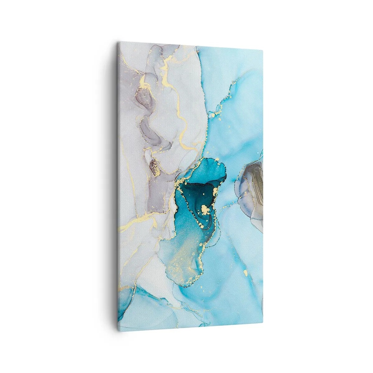 Quadro su tela - Stampe su Tela - Studio di incontro tra grigio e turchese - 45x80 cm