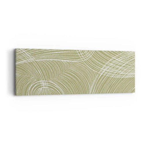 Quadro su tela - Stampe su Tela - Astrazione intricata in bianco - 90x30 cm