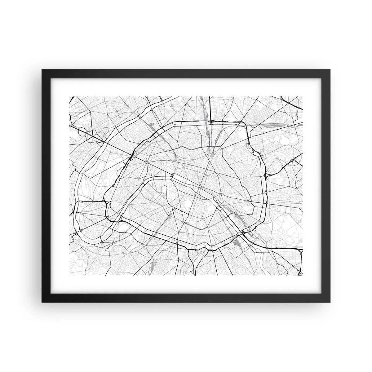 Poster in cornice nera - Il fiore di Parigi - 50x40 cm
