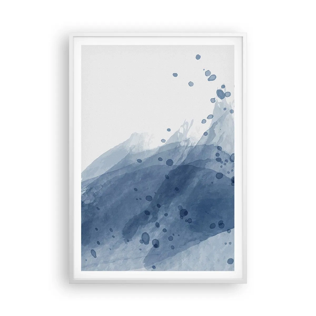 Poster in cornice bianca - Tulle blu - 70x100 cm