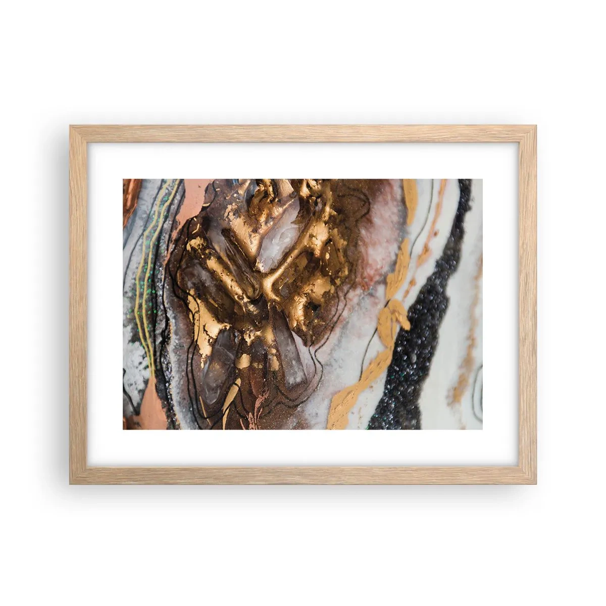 Poster in cornice rovere chiaro - L'elemento della terra - 40x30 cm