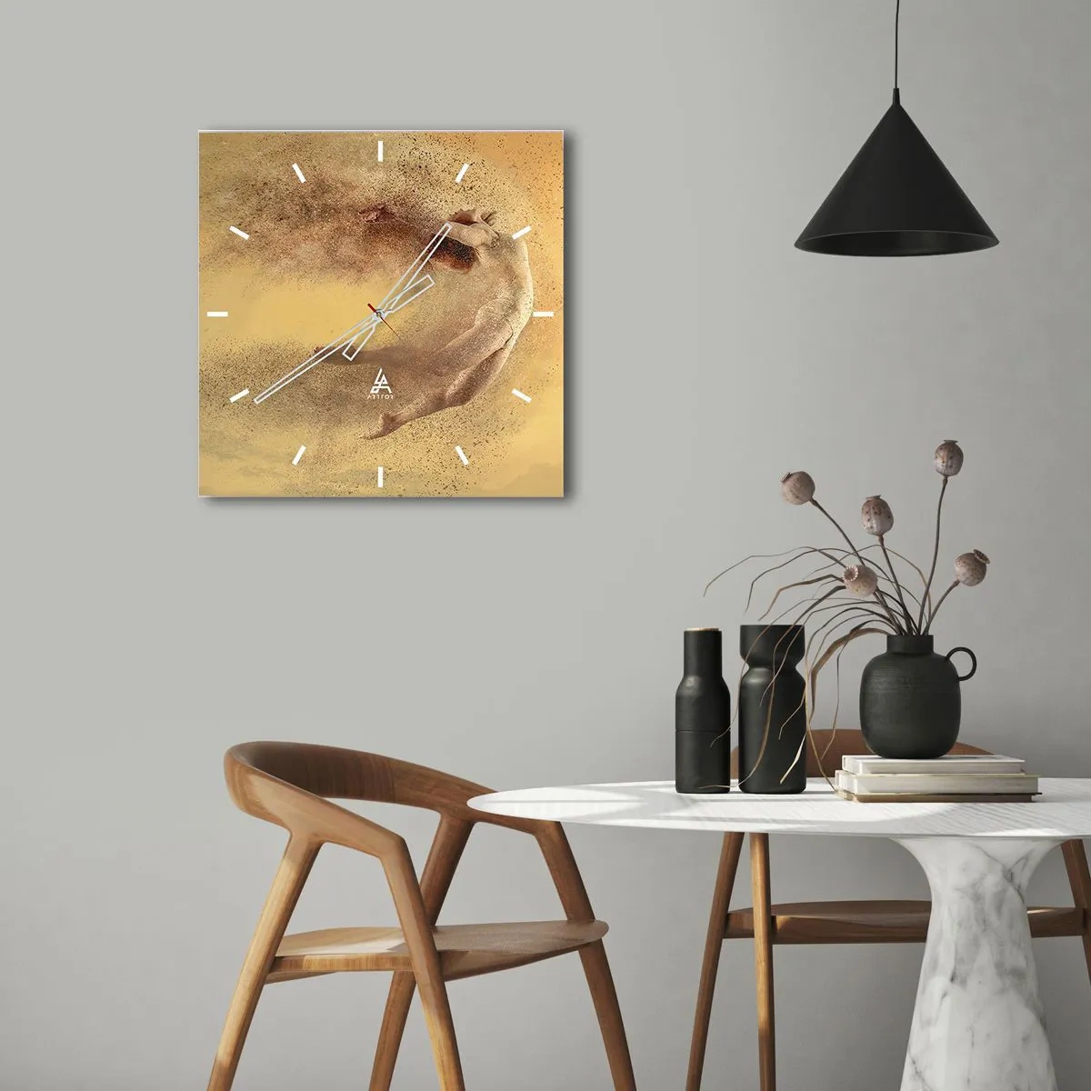Orologio da parete - Orologio in Vetro - Nell'estasi della danza - 40x40 cm