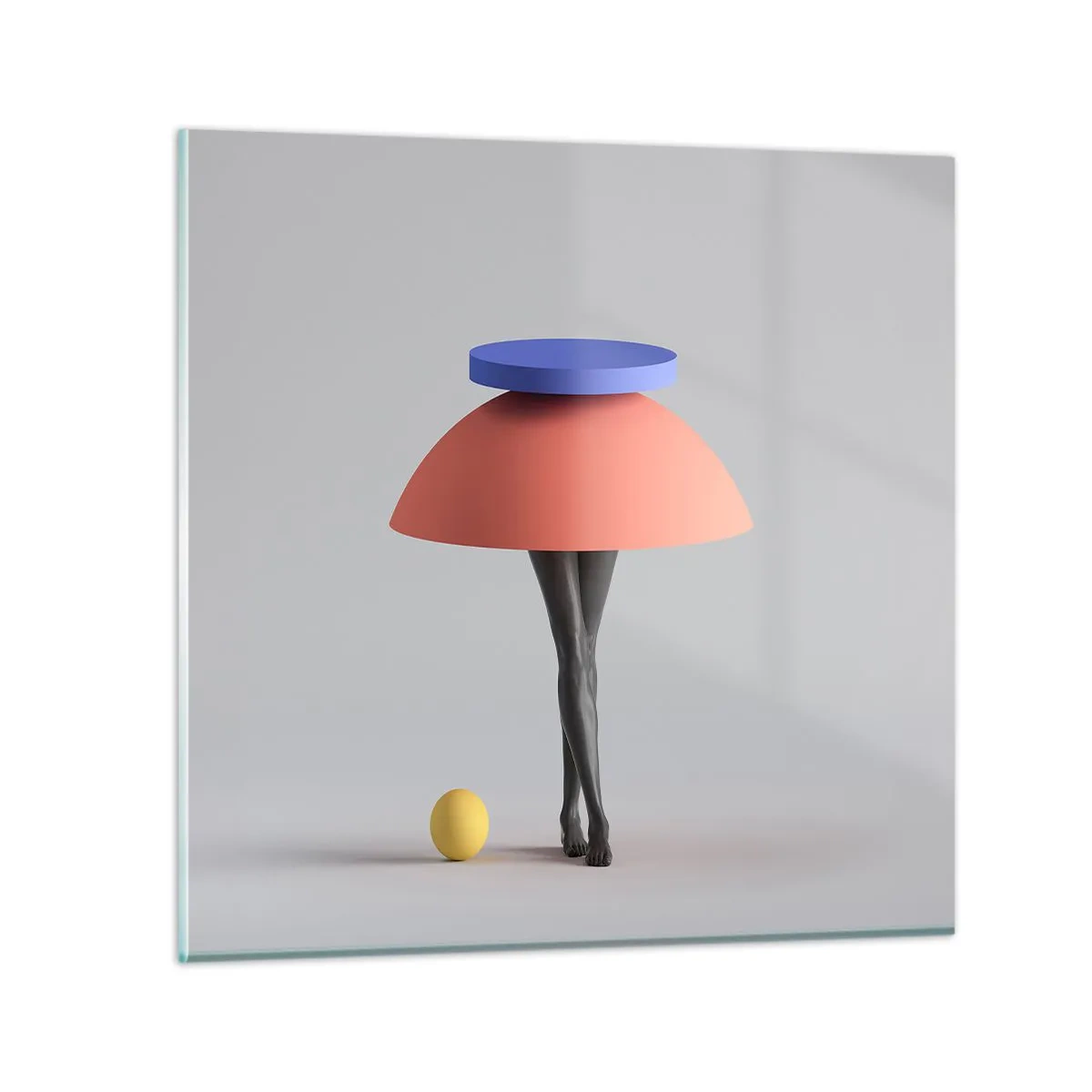 Quadro su vetro - Composizione surrealista - 70x70 cm