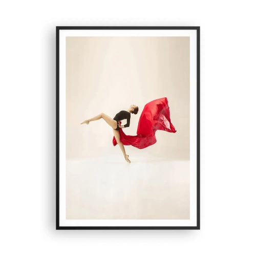 Poster in cornice nera - Rosso e nero - 70x100 cm