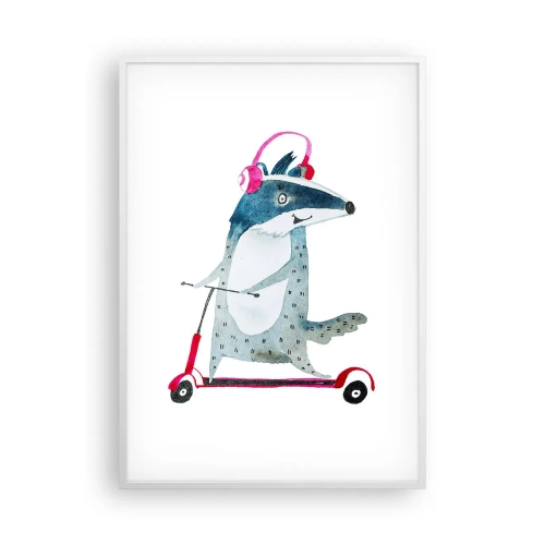 Poster in cornice bianca - Tassi di gioia - 70x100 cm