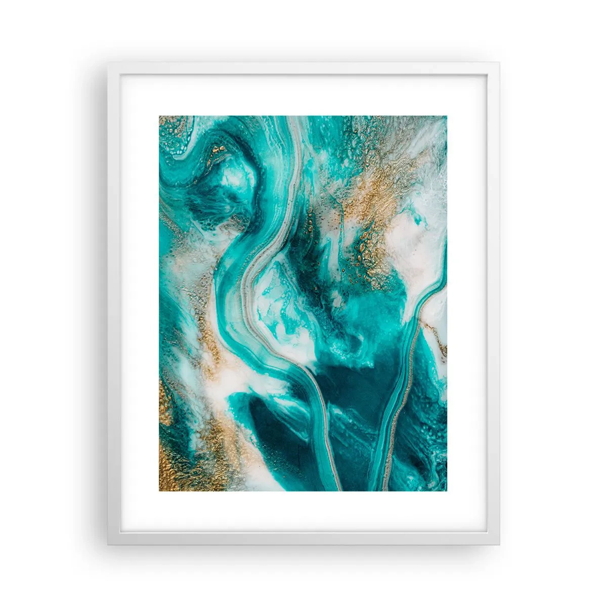 Poster in cornice bianca - Il fiume d'oro - 40x50 cm