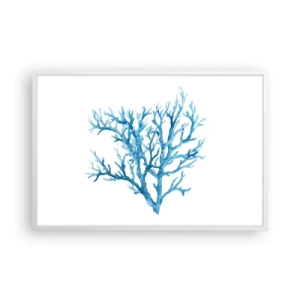 Poster in cornice bianca - Filigrana marina - 91x61 cm