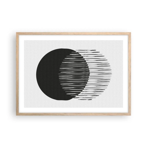 Poster in cornice rovere chiaro - Il suo alter ego - 70x50 cm