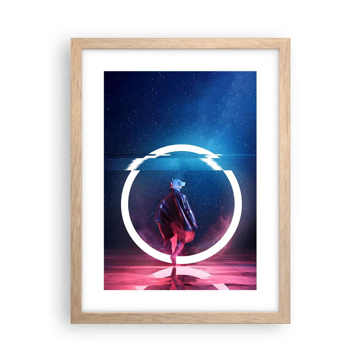 Poster in cornice rovere chiaro - Tra due mondi - 30x40 cm