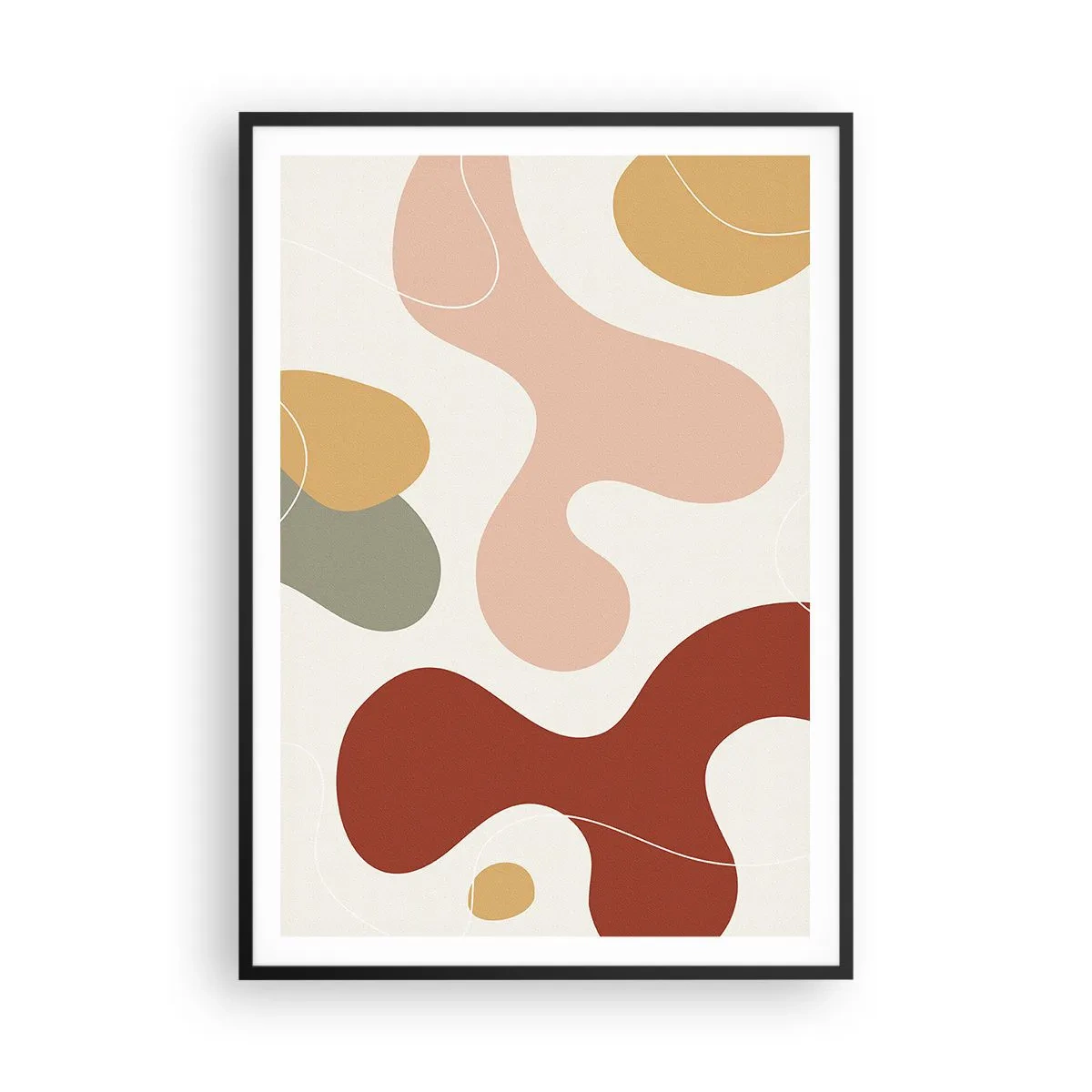 Poster in cornice nera - Ghirigori - 70x100 cm